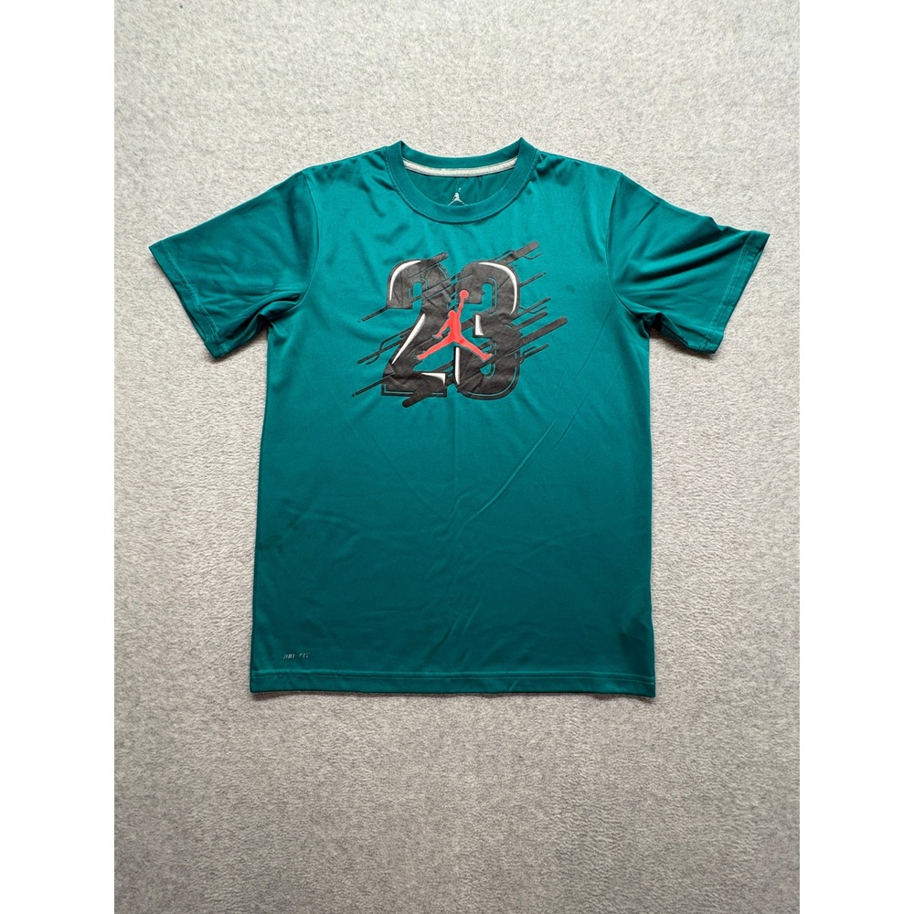 Jordan Boys XL Dri-FIT Teal Green 23 Jumpman Graphic T-Shirt 3343-E3H-216